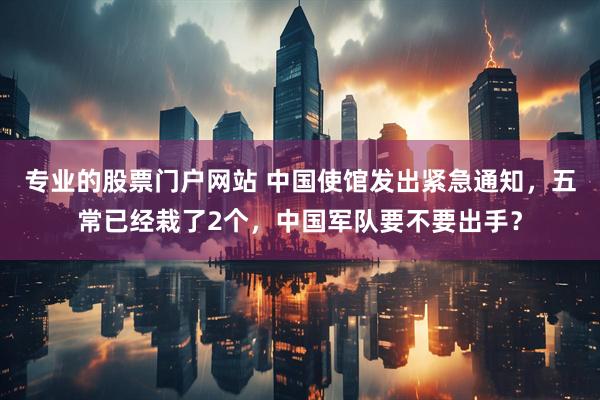 专业的股票门户网站 中国使馆发出紧急通知，五常已经栽了2个，中国军队要不要出手？